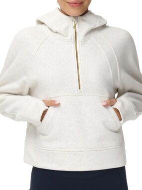 Women's Hooded Half-Zip Pullover Sweater